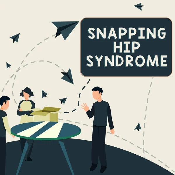 Textzeichen Für Das Snapping Hip Syndrom Wort Für Akustisches Schnappen — Stockfoto