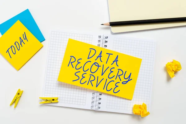 Exibição Conceitual Serviço Recuperação Dados Visão Geral Negócio Processo Recuperação — Fotografia de Stock