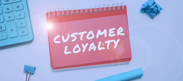 Text Sign Showing Customer Loyalty Internet Concept Client Satisfaction Longterm — Stock Photo, Image