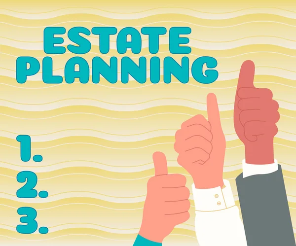 Tekst Bijschrift Presenteren Estate Planning Conceptuele Foto Voorbereiding Van Taken — Stockfoto