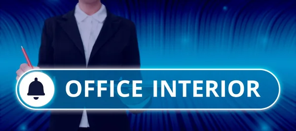 Handschrift Text Office Interior Business Überblick Macht Innenräume Funktional Sicher — Stockfoto