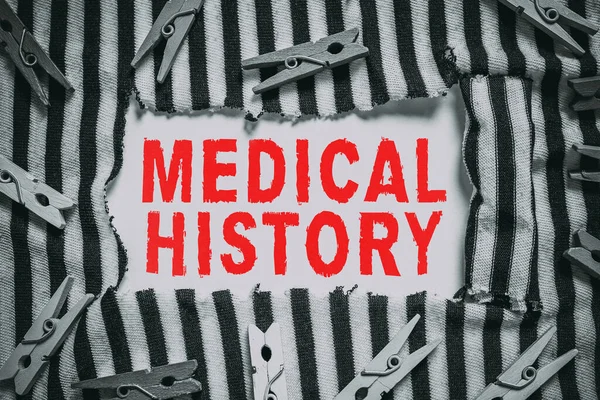 Kézírás Jel Orvosi Történelem Üzleti Bemutató Rekord Információ Egy Személy — Stock Fotó