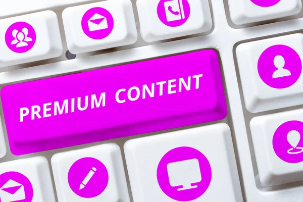 Text Rukopisu Premium Content Word Pro Vyšší Kvalitu Nebo Více — Stock fotografie