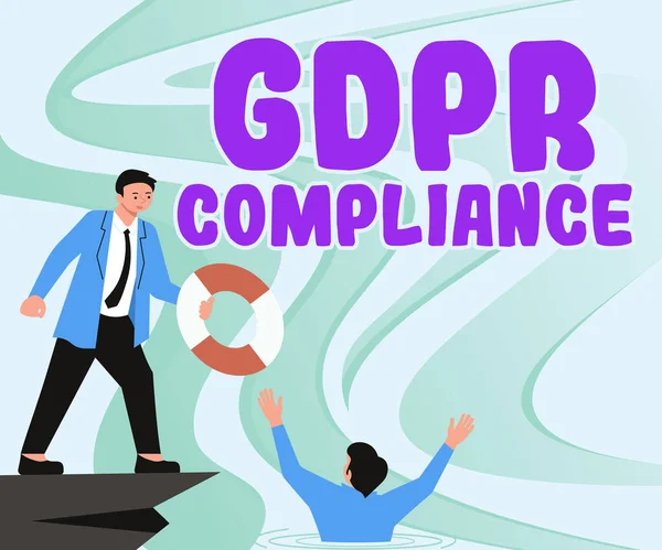 Inspiratie Met Teken Gdpr Compliance Word Written Protection Privacy European — Stockfoto