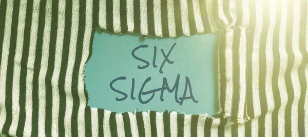 Подпись Концепции Six Sigma Методы Управления Бизнес Подходом Улучшения Бизнес — стоковое фото