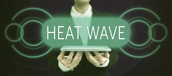 Legenda Conceitual Heat Wave Ideia Negócio Período Prolongado Clima Anormalmente — Fotografia de Stock