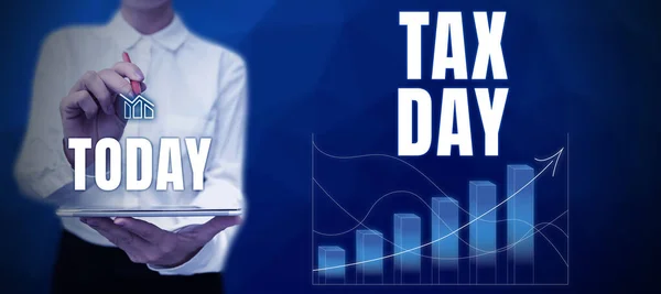 Text Der Die Inspiration Tax Day Konzept Bedeutet Umgangssprachlich Begriff — Stockfoto