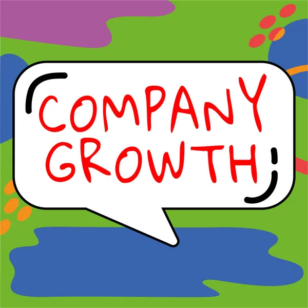 Sign Exibindo Crescimento Empresa Palavra Escrito Estágio Longo Prazo Onde — Fotografia de Stock