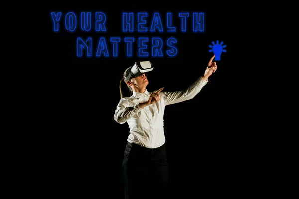 Logga Som Visar Dina Hälsofrågor Internet Begreppet God Hälsa Viktigast — Stockfoto