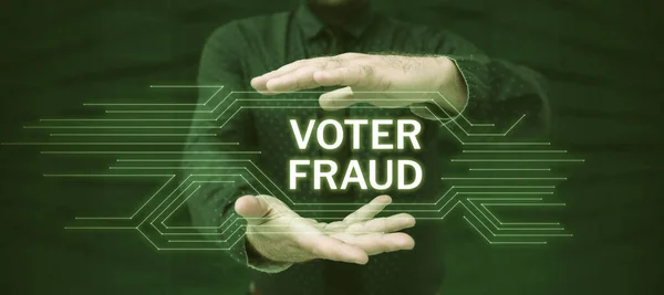 Voter Fraud 공식적 비즈니스 이상의 사이의 — 스톡 사진