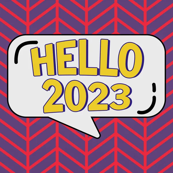 Tekst Met Inspiratie Hello 2023 Business Approach Viering Van Het — Stockfoto