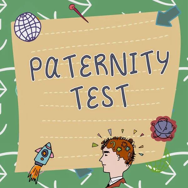 Writing displaying text Paternity Test, Business concept a test of DNA to determine whether a given man is the biological father