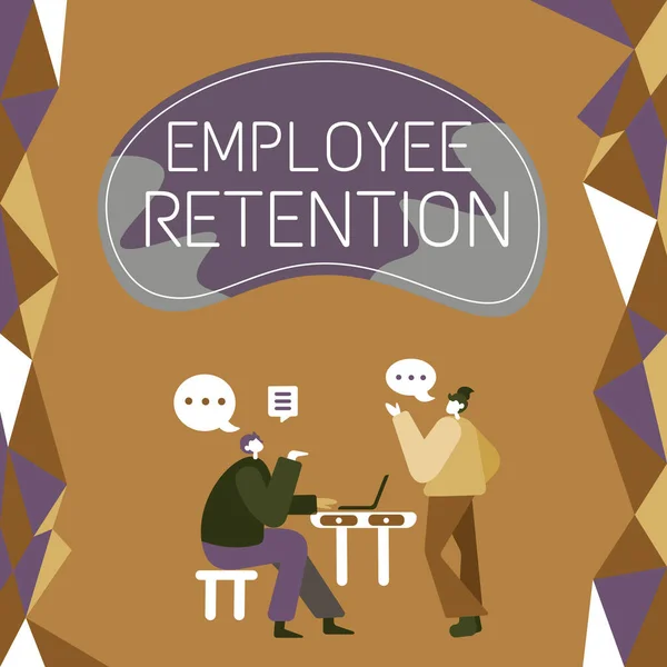 Inspiration Visar Tecken Employee Retention Word För Intern Rekryteringsmetod Som — Stockfoto