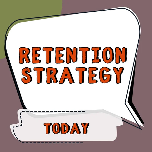 Konzeptionelle Bildunterschrift Retention Strategy Geschäftsidee Aktivitäten Zur Reduzierung Von Fluktuation — Stockfoto