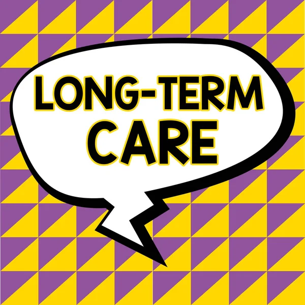 Text Caption Presenting Long Term Care Business Overview Adult Medical — Stock fotografie