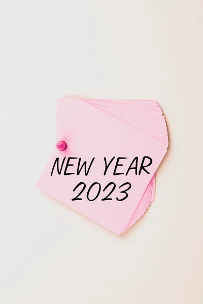 Titulek Textu Představuje Nový Rok 2023 Obchodní Koncept Pozdrav Oslava — Stock fotografie