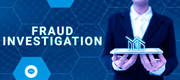 Conceptual Caption Fraud Investigation Business Idea Process Determining Whether Scam — Stock Photo, Image