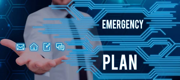 Conceptual Caption Emergency Plan Business Concept Procedures Response Major Emergencies — Stock Photo, Image