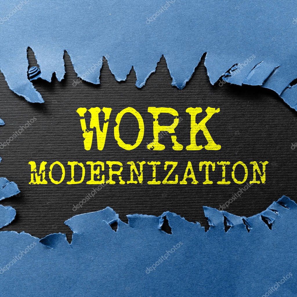Texto manuscrito Modernización del trabajo, Concepto que significa