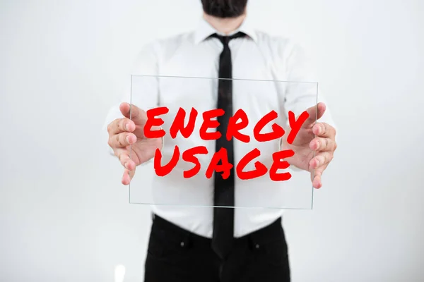 Kézírás Szöveg Energiafelhasználás Fogalom Jelentése Folyamat Vagy Rendszer Során Felhasznált — Stock Fotó