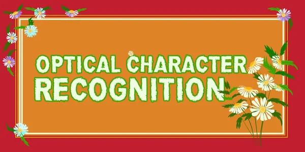 Optik Karakter Tanıma Şletme Tanıma Yazdırılmış Karakterlerin Teşhisini Gösteren Imza — Stok fotoğraf
