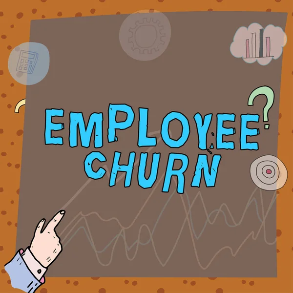 Konzeptionelle Darstellung Employee Churn Internet Konzept Veränderungsrate Bestehender Arbeiten Geht — Stockfoto