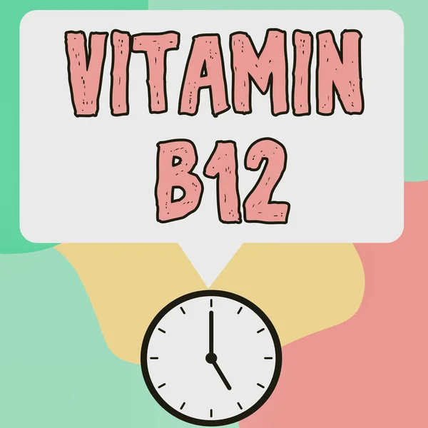 Vitamin B12 Business Schaufenster Gruppe Von Substanzen Die Für Die — Stockfoto