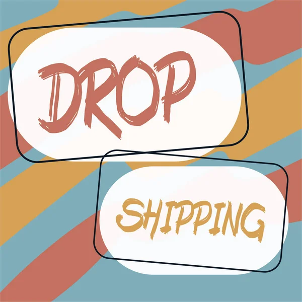 Tekst Pisma Drop Shipping Słowo Wysyłania Towarów Producenta Bezpośrednio Klienta — Zdjęcie stockowe