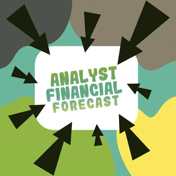 Tekst Pokazujący Inspirację Analityk Prognozy Finansowe Pomysł Biznes Szacuje Przyszłe — Zdjęcie stockowe