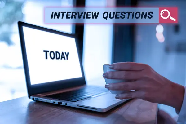 Koncepcionális Megjelenítés Interjú Kérdések Üzleti Kirakat Tipikus Téma Amit Egy — Stock Fotó