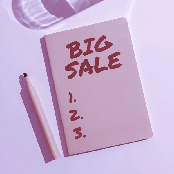 Kézírás Jel Big Sale Internet Concept Putting Products High Discount — Stock Fotó