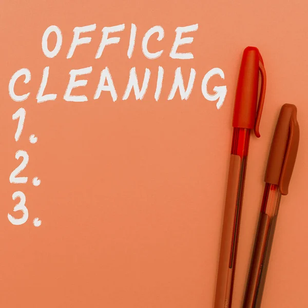 Hand Writing Sign Office Cleaning Internet Concept Action Process Cleaning — Stock Photo, Image