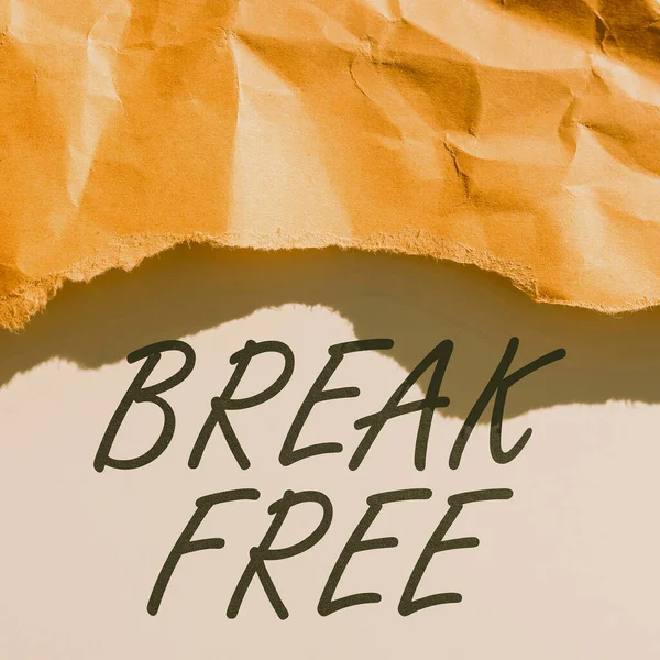 Znaki Pisma Ręcznego Break Free Biznes Zbliża Się Innego Sposobu — Zdjęcie stockowe