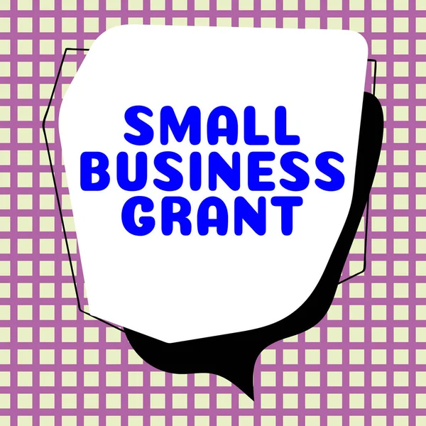 Texto Que Mostra Inspiração Bolsa Para Pequenas Empresas Abordagem Negócios — Fotografia de Stock