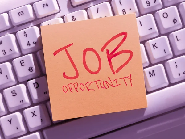 Exposição Conceitual Oportunidade Trabalho Conceito Que Significa Uma Oportunidade Emprego — Fotografia de Stock