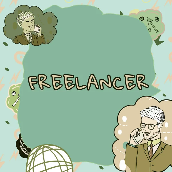 Tekst Bijschrift Presenteren Freelancer Business Idee Een Persoon Die Onafhankelijk — Stockfoto