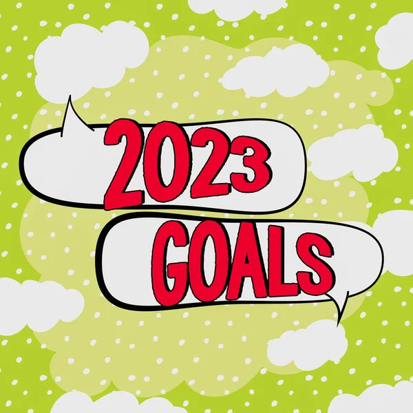 Ziele 2023 Schreiben Wort Für Wort Planen Etwas Neues Und — Stockfoto