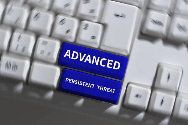 Podepsat Zobrazení Advanced Persistent Threat Business Showcase Neoprávněný Uživatel Získá — Stock fotografie