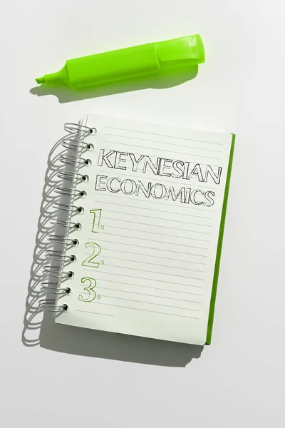 Texto Caligrafia Economia Keynesiana Visão Geral Dos Negócios Programas Monetários — Fotografia de Stock