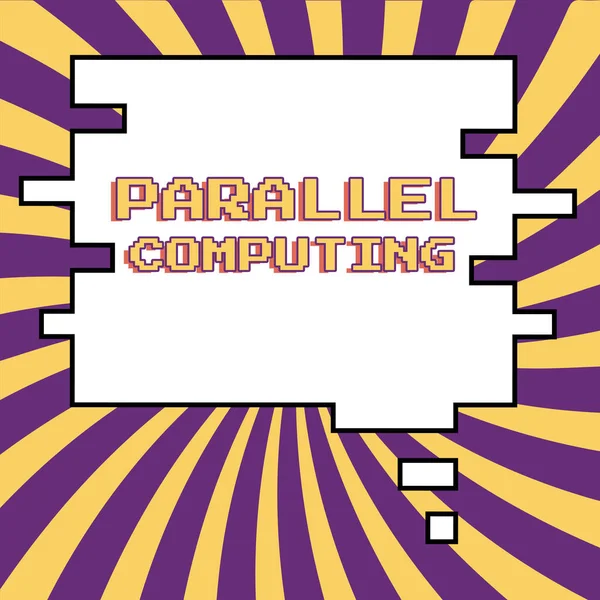 Zápis Zobrazující Text Parallel Computing Business Showcase Simultánní Kalkulace Pomocí — Stock fotografie