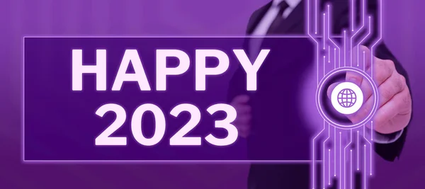 Metin Başlığı Mutlu 2023 Yaklaşım Kutlamaları Takvim Yılı 2023 Başlangıcı — Stok fotoğraf