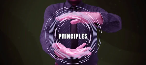 Tekst Met Inspiratie Principles Business Overview Fundamentele Waarheid Die Als — Stockfoto