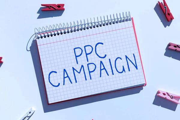 Inspiration Zeigt Zeichen Ppc Kampagne Word Use Ppc Ihre Produkte — Stockfoto
