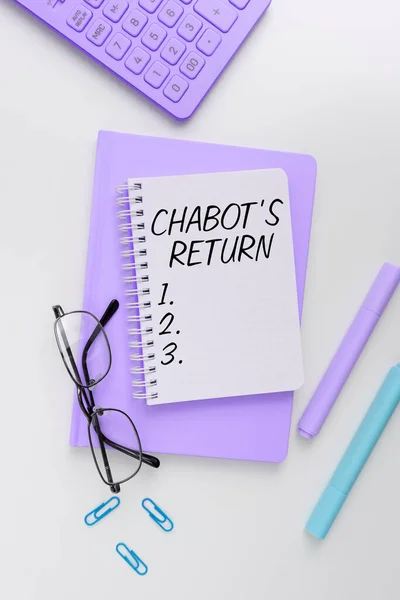 Εγγραφείτε Εμφάνιση Chabots Επιστροφή Επιχειρηματική Έννοια Επιστροφή Της Συνομιλίας Μέσω — Φωτογραφία Αρχείου