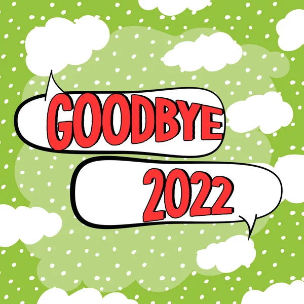 Подпись Текстом Goodbye 2023 Word Written Merry Christmas Greeting People — стоковое фото