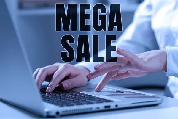 Konceptuální Displej Mega Sale Word Written Day Full Special Shopping — Stock fotografie
