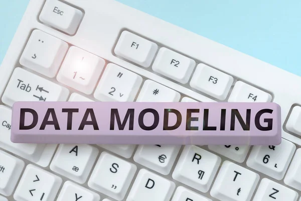 Visualizzazione Concettuale Modellazione Dei Dati Processo Approccio Aziendale Trasferimento Dei — Foto Stock