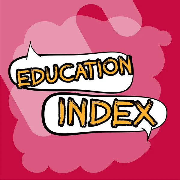 Написання Тексту Індекс Освіти Англ Education Index Концепція Бізнесу Спрямована — стокове фото
