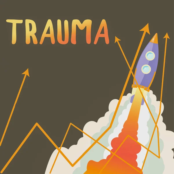 Handskrift Text Trauma Business Showcase Djupt Oroande Eller Störande Upplevelse — Stockfoto