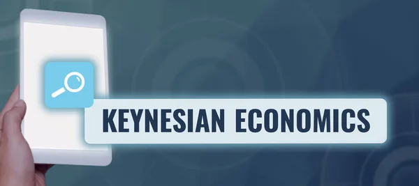 stock image Sign displaying Keynesian Economics, Business overview monetary and fiscal programs by government to increase employment